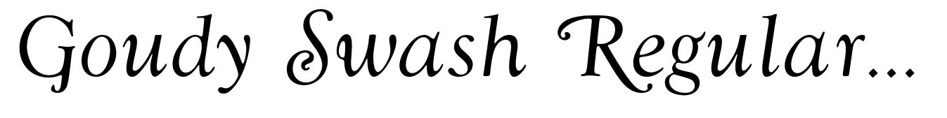 Goudy Swash Regular Italic